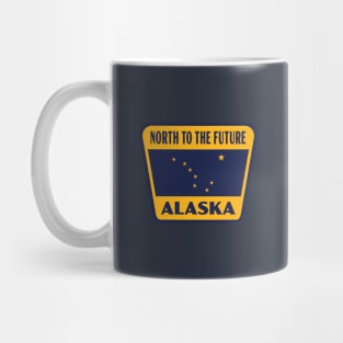 North to the Future Alaska Retro Star Badge (Yellow) Mug